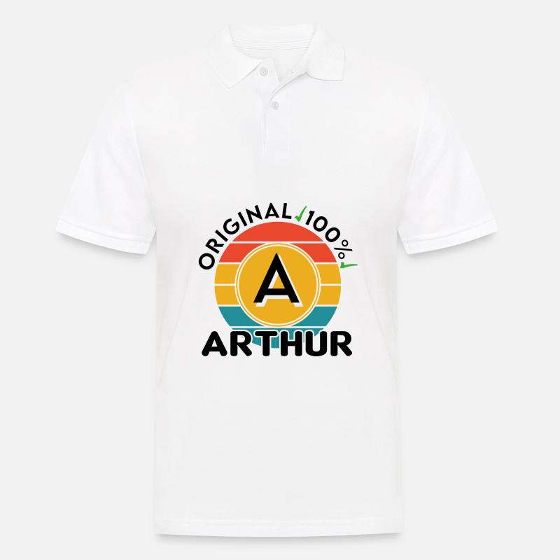 Arthur - Männer Poloshirt - Weiß