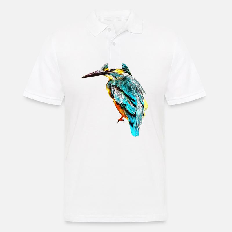 gxp eisvogel kingfisher vector art - Männer Poloshirt - Weiß