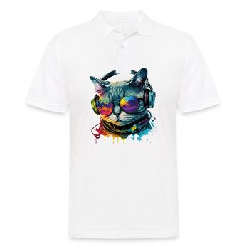 Chat Lunettes de soleil Casque Splash Animal coloré - Polo Homme - blanc - Devant - Kai (181cm)