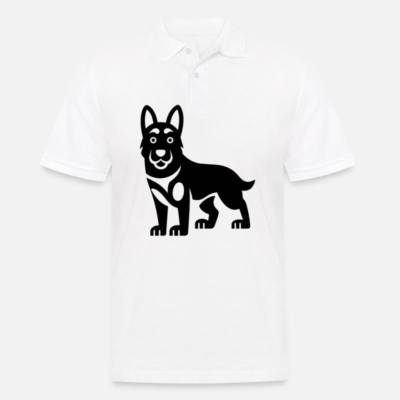 Belgischer Malinois-Schäferhund - Männer Poloshirt - Weiß
