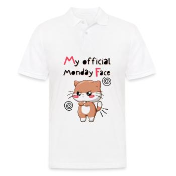 My Official Monday Face. White Version - Men's Polo Shirt - white - Front - Kai (181cm)