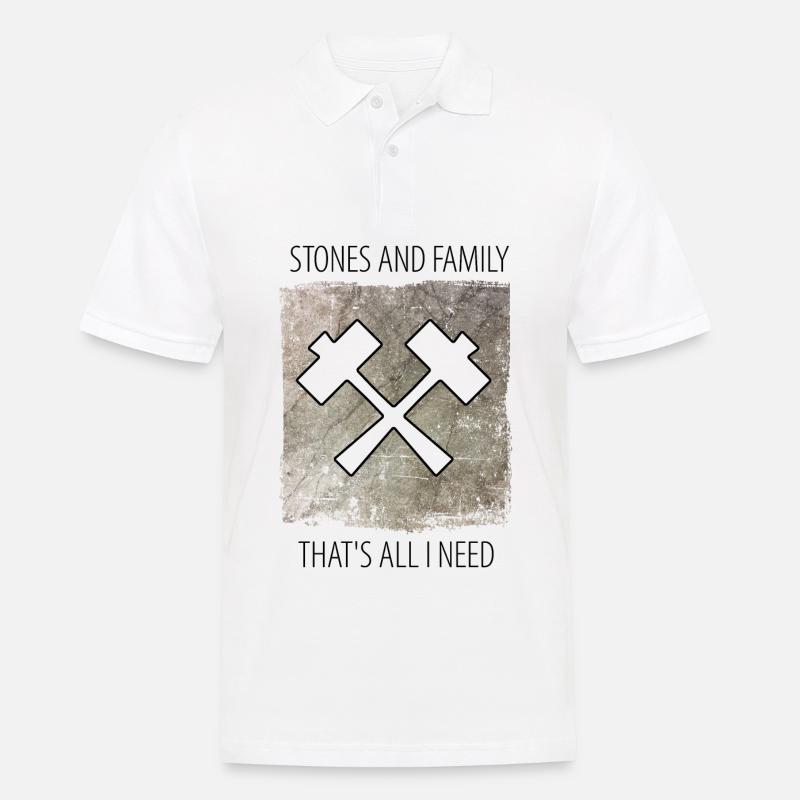 Steinmetz Steinbildhauer Spruch - Männer Poloshirt - Weiß