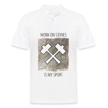 Steinmetz Steinbildhauer Spruch - Männer Poloshirt - Weiß - Vorne - Kai (181cm)