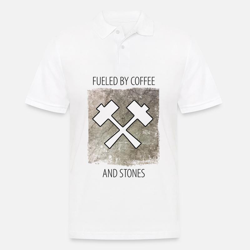 Steinmetz Steinbildhauer Spruch - Männer Poloshirt - Weiß