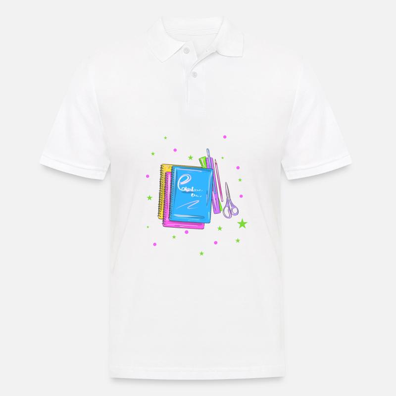 Schule Schulhefte Stifte - Männer Poloshirt - Weiß