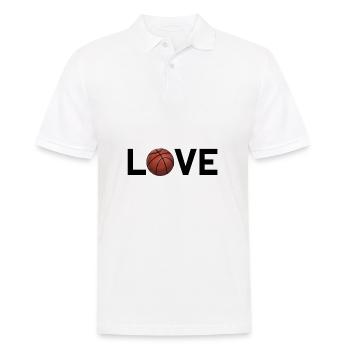 Love Basketball - Men's Polo Shirt - white - Front - Kai (181cm)