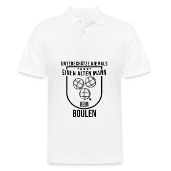 Boule Boccia Alter Mann Renter Sport Verein - Männer Poloshirt - Weiß - Vorne - Kai (181cm)