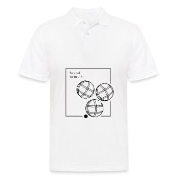 To cool to Boule Funny sayings Boccia Club - Men's Polo Shirt - white - Front - Kai (181cm)