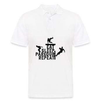 Parkour-Zyklus - Männer Poloshirt - Weiß - Vorne - Kai (181cm)
