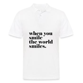 Your smile Our smile - Men's Polo Shirt - white - Front - Kai (181cm)