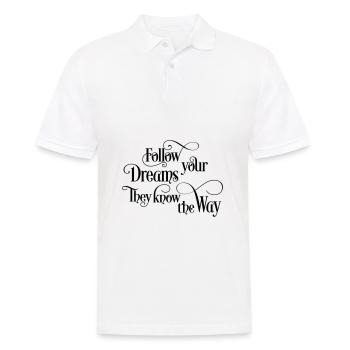 follow your dreams - Polo Homme - blanc - Devant - Kai (181cm)