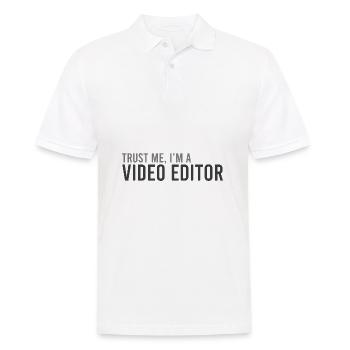 Fier éditeur de vidéo - Polo Homme - blanc - Devant - Kai (181cm)