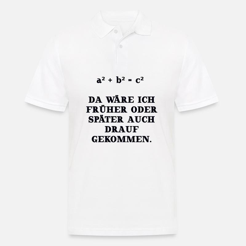 math drôle idée cadeau Pythagore - Polo Homme - blanc
