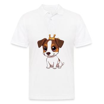 Jack Russell Terrier Chien avec Couronne - Polo Homme - blanc - Devant - Kai (181cm)