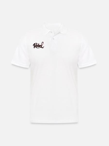 Rebel - Männer Poloshirt - Weiß