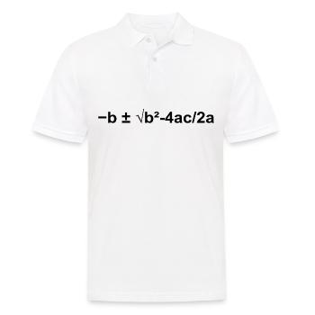 Quadratic Formula Math Mathematical Physics - Men's Polo Shirt - white - Front - Kai (181cm)