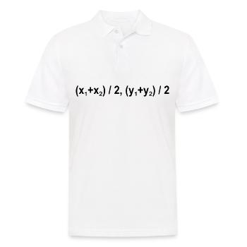 Mittelpunkt Formel Gleichung Mathematik - Männer Poloshirt - Weiß - Vorne - Kai (181cm)