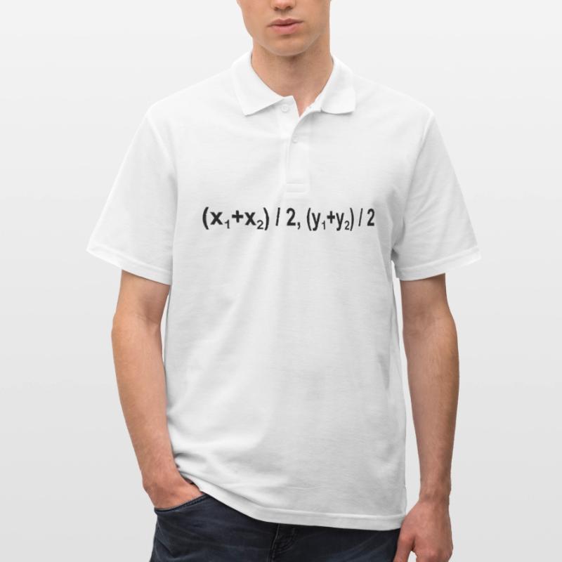 Midpoint Formula Math Mathematical Physics Men's Polo Shirt