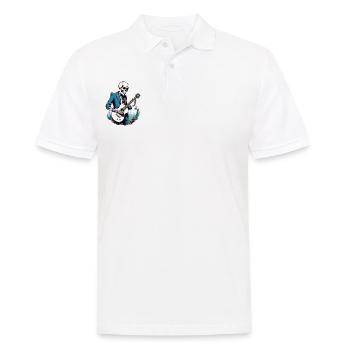 Skelett mit Gitarre - Männer Poloshirt - Weiß - Vorne - Kai (181cm)