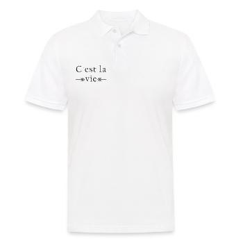 C'est la vie - Men's Polo Shirt - white - Front - Kai (181cm)