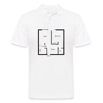 Architektur Grundriss Architekt Student T-Shirt - Männer Poloshirt - Weiß - Vorne - Kai (181cm)