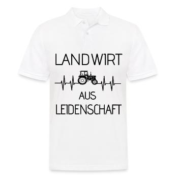 Landwirt aus Leidenschaft Bauer - Männer Poloshirt - Weiß - Vorne - Kai (181cm)