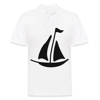 Voile voile sport marin bateau à voile capitaine - Polo Homme - blanc - Devant - Kai (181cm)