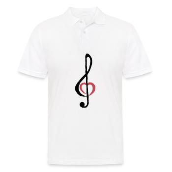 Musik Geschenk Orchester Musikliebe Lied music Pop - Männer Poloshirt - Weiß - Vorne - Kai (181cm)