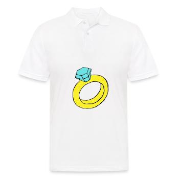 Bague cadeau bijoux idée cadeau de mariage amour - Polo Homme - blanc - Devant - Kai (181cm)