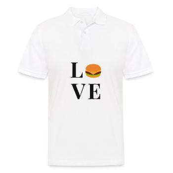 Burger Love American food fast food - Men's Polo Shirt - white - Front - Kai (181cm)