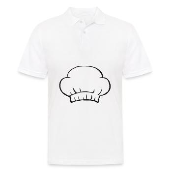 Chef chapeau chef cuisinier chef chef étoilé cadeau - Polo Homme - blanc - Devant - Kai (181cm)