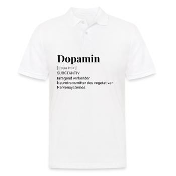 dopamin - Männer Poloshirt - Weiß - Vorne - Kai (181cm)
