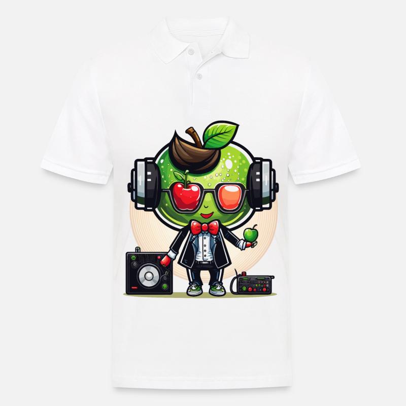 Apfel schlägt - Männer Poloshirt - Weiß