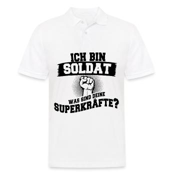 Soldat Militär Beruf Spruch - Männer Poloshirt - Weiß - Vorne - Kai (181cm)
