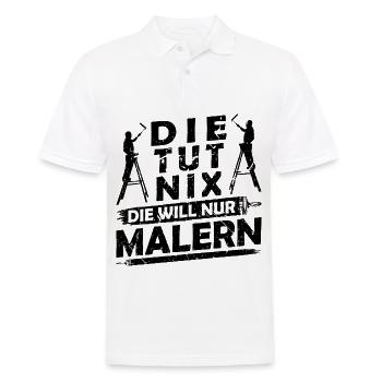 Malerbedarf Beruf Malerin Spruch Lustig - Männer Poloshirt - Weiß - Vorne - Kai (181cm)