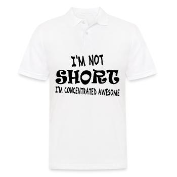 I'm not short, I'm concentrated awesome - Men's Polo Shirt - white - Front - Kai (181cm)
