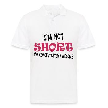 I'm not short, I'm concentrated awesome - Men's Polo Shirt - white - Front - Kai (181cm)