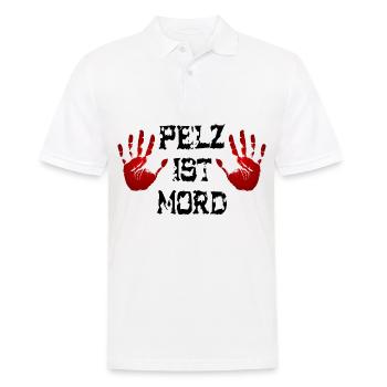 Pelz ist Mord - Männer Poloshirt - Weiß - Vorne - Kai (181cm)
