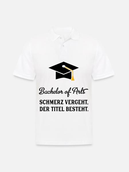 bachelorofarts - Männer Poloshirt - Weiß