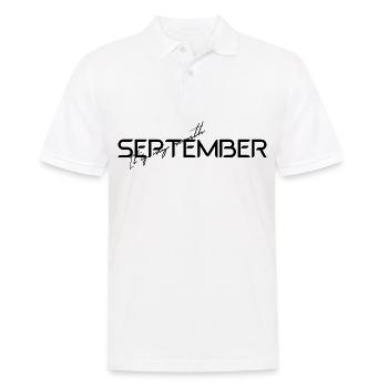 Septembre - C’est mon month - Polo Homme - blanc - Devant - Kai (181cm)