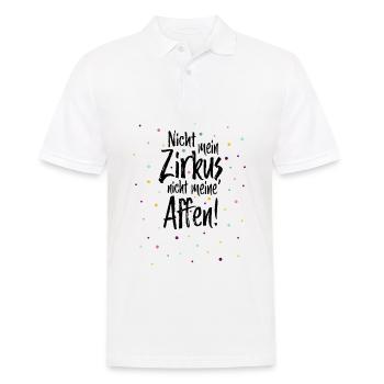 Nicht mein Zirkus, nicht meine Affen - Männer Poloshirt - Weiß - Vorne - Kai (181cm)