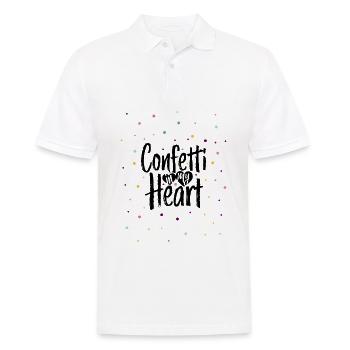 Confetti in my Heart - Fasching Karneval Sommer - Männer Poloshirt - Weiß - Vorne - Kai (181cm)