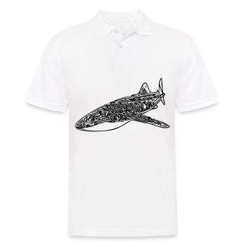 Whale Shark - Men's Polo Shirt - white - Front - Kai (181cm)