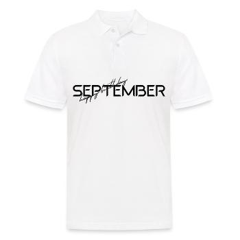 Septembre - Joyeux anniversaire - Polo Homme - blanc - Devant - Kai (181cm)