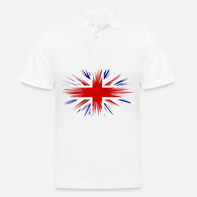 Union Jack - Männer Poloshirt - Weiß