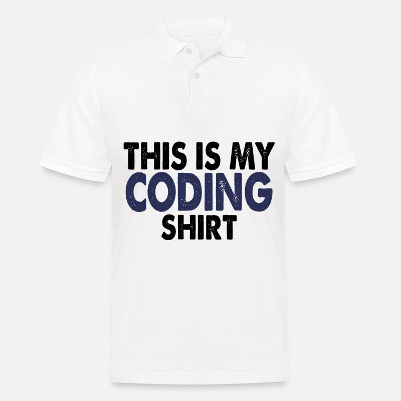 Coding nerd computer programming - Men's Polo Shirt - white