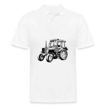Belarus Traktor Landwirt Geschenk Stall - Männer Poloshirt - Weiß - Vorne - Kai (181cm)