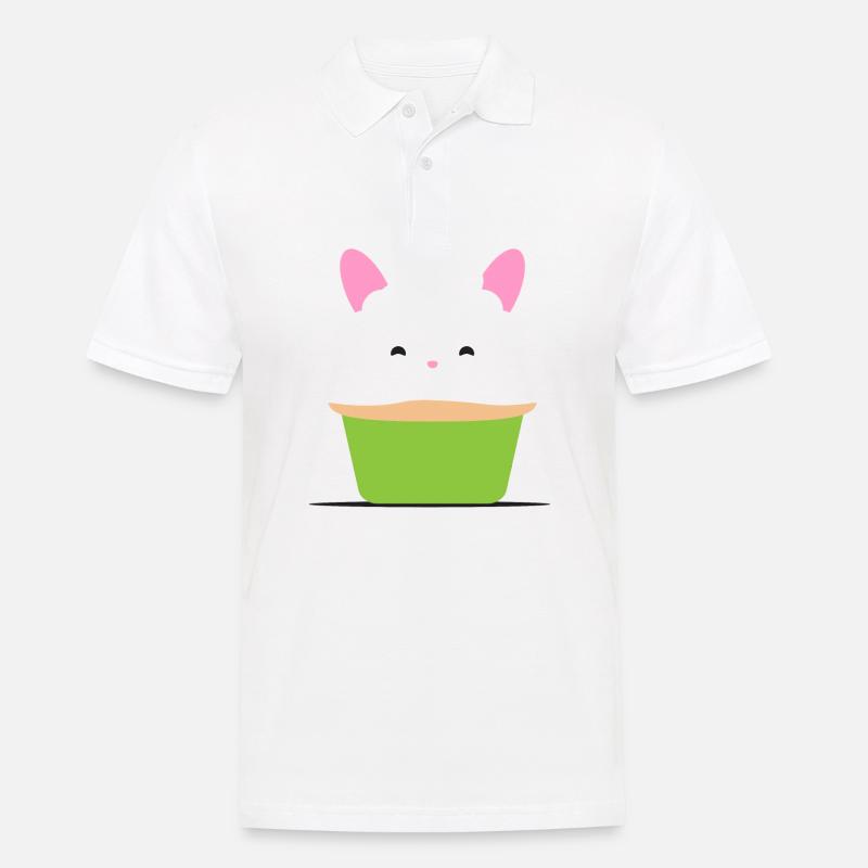 Cupcake, Muffin, Geschenkidee - Männer Poloshirt - Weiß