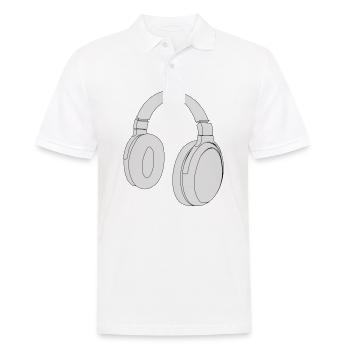 Conception de vecteur de casque - Polo Homme - blanc - Devant - Kai (181cm)