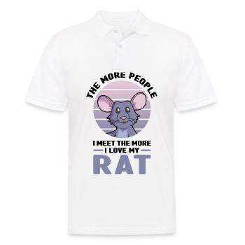 Rat as a pet - Men's Polo Shirt - white - Front - Kai (181cm)